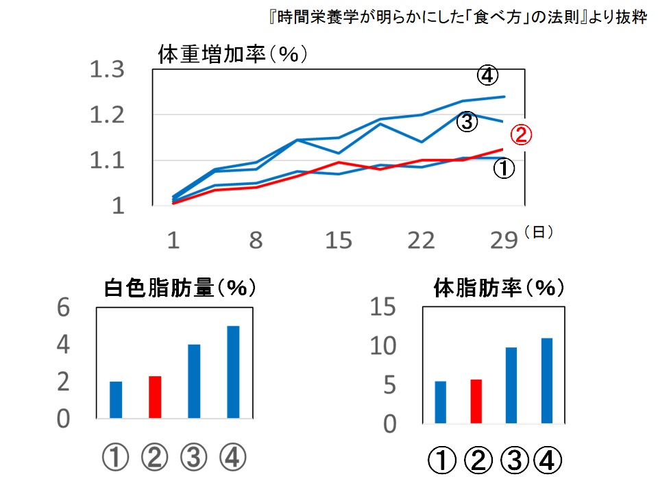 時間栄養学のグラフ